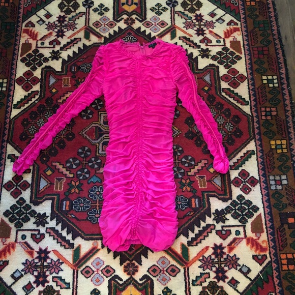 Nbd Las Olas Long Sleeve Mini Dress In 
